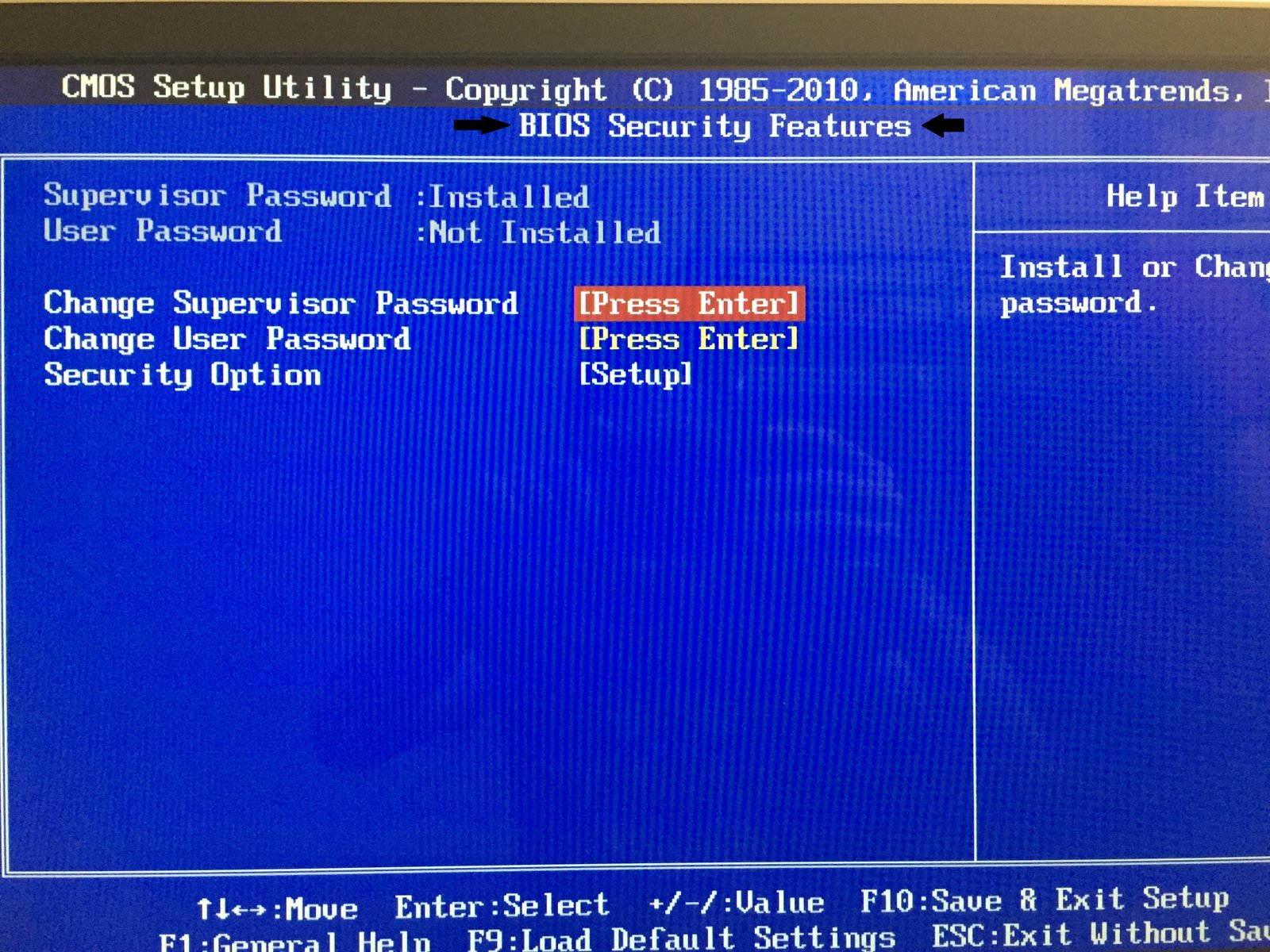 removing acer password