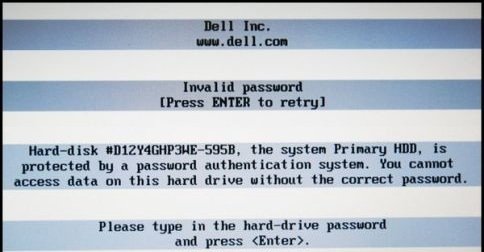Dell 595B HDD Passwords