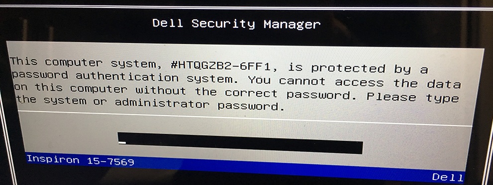 dell 6ff1 master password