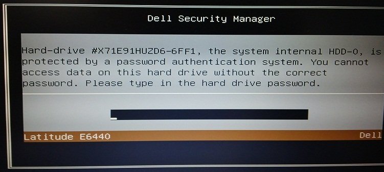 Dell 6FF1 HDD Master Password