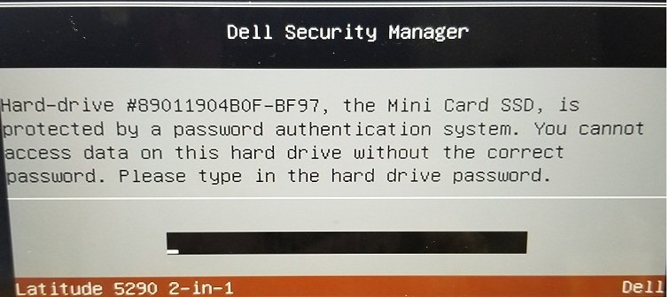 dell BF97 hdd password